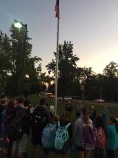 flag pole gathering